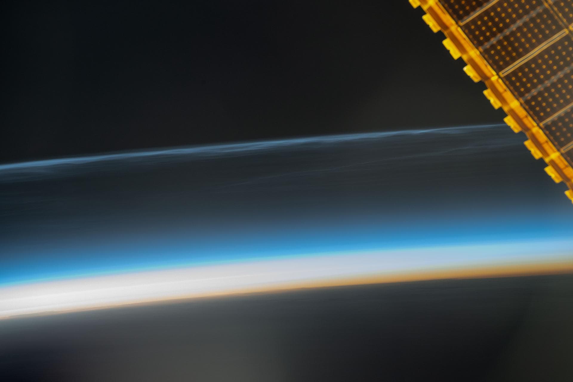 The blue edge of Earth photographed from orbit